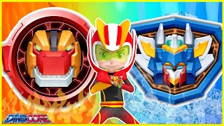 DinoCore ✨ Fire Card Vs Ice Card ✨Super Heroes Gathering✨DinoCore Official - Superhero Movie