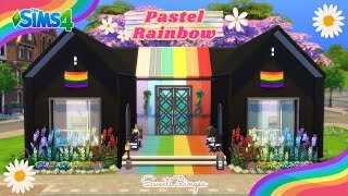 บ้านสีรุ้งพาสเทล? / Pastel Rainbow / The Sims4 / Speedbuild (No CC)