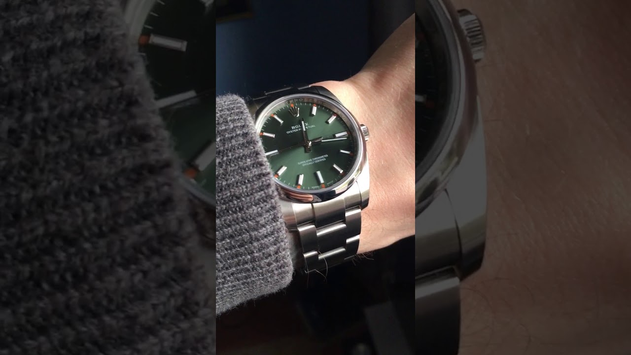 rolex oyster perpetual 34 green