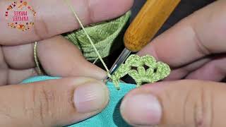 How to crochet Easy and simple dupatta lace borders/Qureshia lace tutorial/Crochet dupatta edges