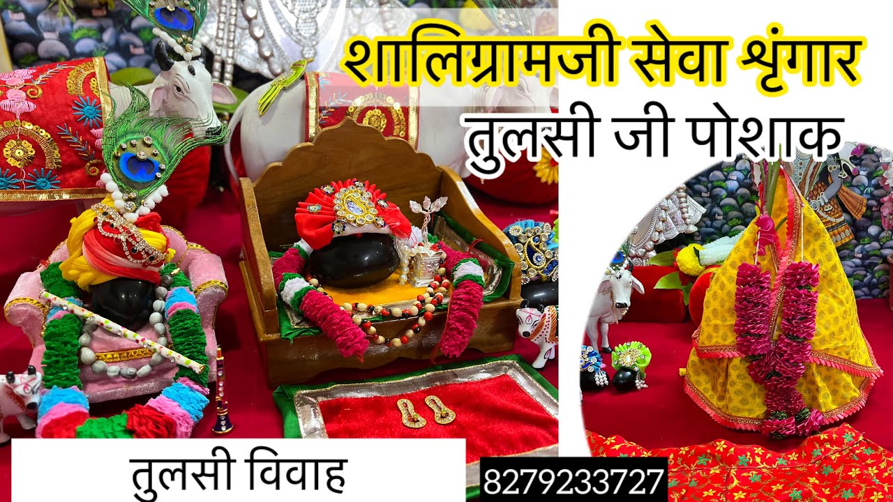 शालिग्रामजी सेवा/तुलसी विवाह कैसे कराए/तुलसी जी पोशाक/घर में कितने शालिग्राम रख सकते/Joganmeera