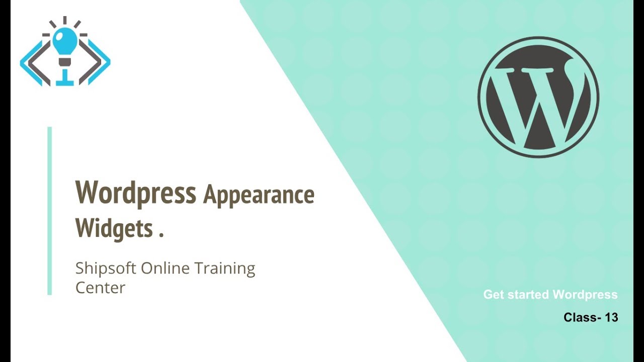 How to Use WordPress Widgets - 13 - YouTube