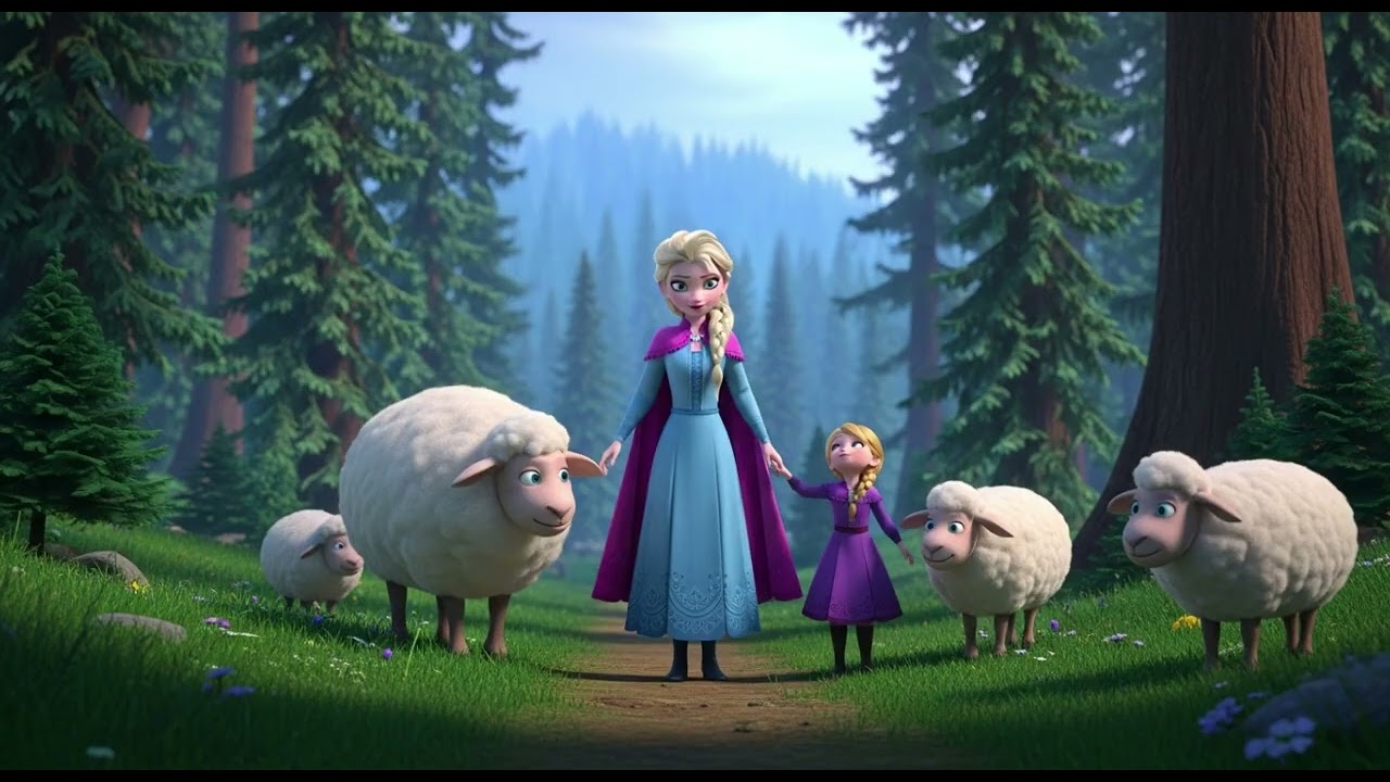 Волшебное приключение Эльзы и её дочери с пушистой овечкой | История и песня для детей