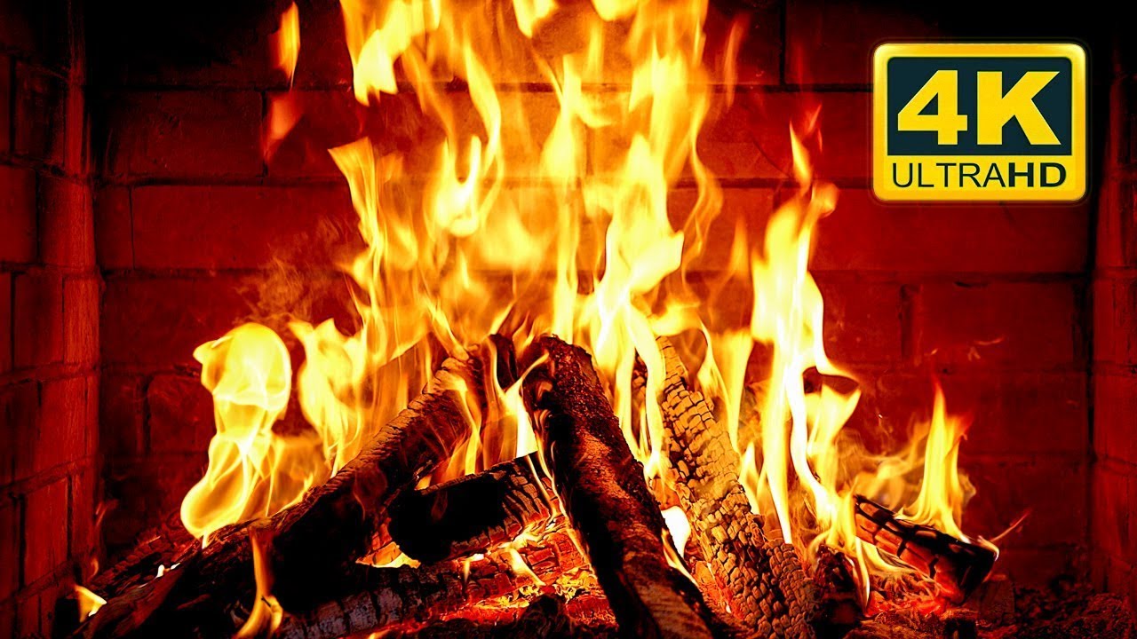 🔥 Cozy Fireplace 4K (12 HOURS). Fireplace with Crackling Fire Sounds. Fireplace Burning 4K