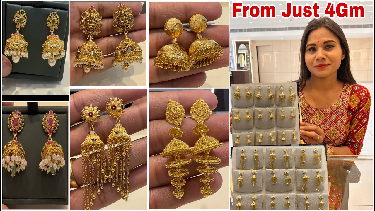 Gold Kalyan Jewellers Earrings HD Png Download  vhv