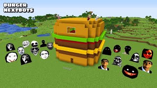 SURVIVAL BURGER HOUSE WITH 100 NEXTBOTS in Minecraft - Gameplay - Coffin Meme
