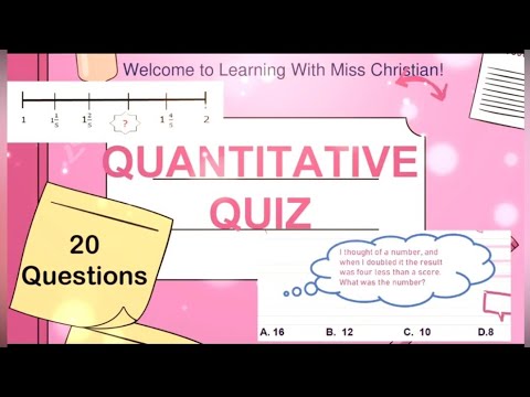 Best Quantitative Reasoning Quiz - YouTube