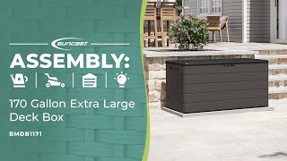 Suncast 170 Gallon Extra Large Deck Box Assembly Video screenshot 5