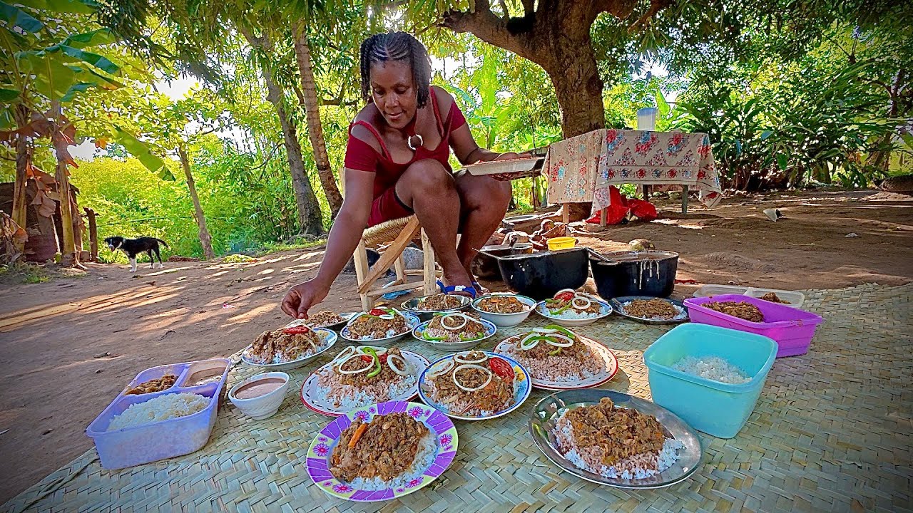 Haitian Mother Cooking Sunday Dinner for her Family | Haitian National Dish