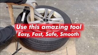 How to break the tire bead /easy/safe/smooth technique