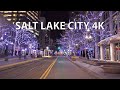 Salt Lake City 4K - Night Drive - USA