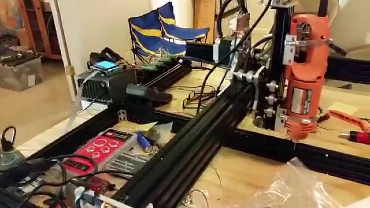 Second Test of CNC Router - YouTube