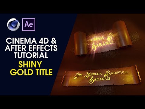 Shiny Gold Title - Cinema4D And After Effects Tutorial