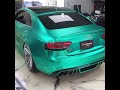 Full wrap / Change color - audi s5 , hexis material - chrome turquoise satin