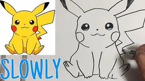 リアルピカチュウを描いて激しく動かしてみた リアルピカチュウを描いて激しく動かしてみた