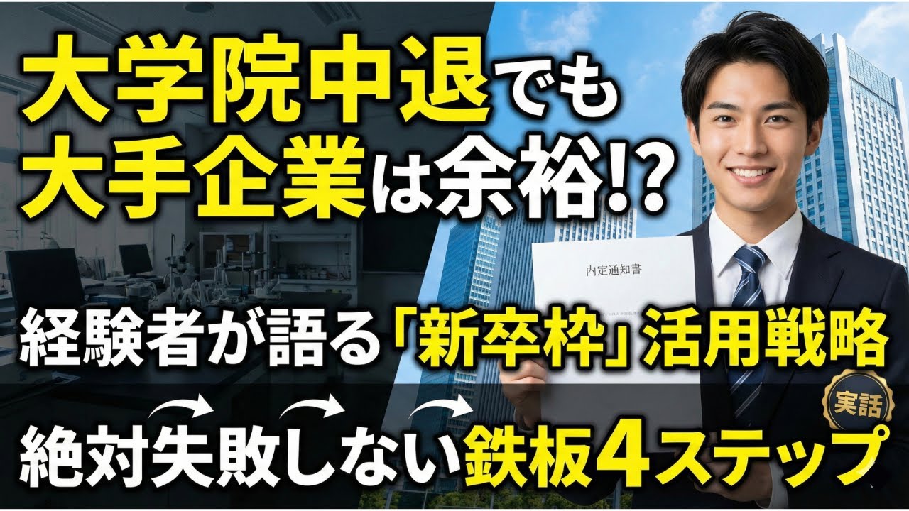 大学院を中退しても大手企業に就職できる？中退経験者が就活事情を解説