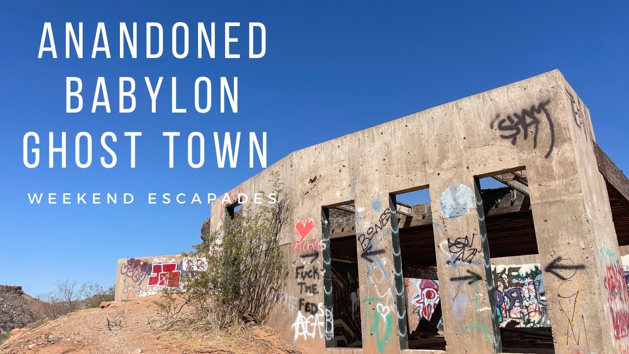 Abandoned ghost town and mansion in the desert. Exploring a mansion and ghost town.