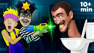 Police Officer VS Skibidi Toilet | Nursery Rhymes & Kids Songs