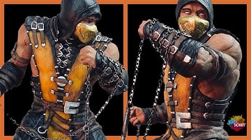 Sculpting HANZO HASASHI (SCORPION) | MORTAL KOMBAT | MK X Skin | Polymer Clay | Timelapse