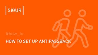 How to set up antipassback?