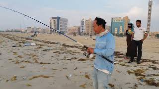 : Fish On at Jubail Beach front Fishing