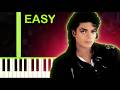 BAD | Michael Jackson - EASY Piano Tutorial