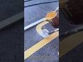 Amazing Manual Road Marking by a Typography Expert #worker #process #asphalt #painting #road