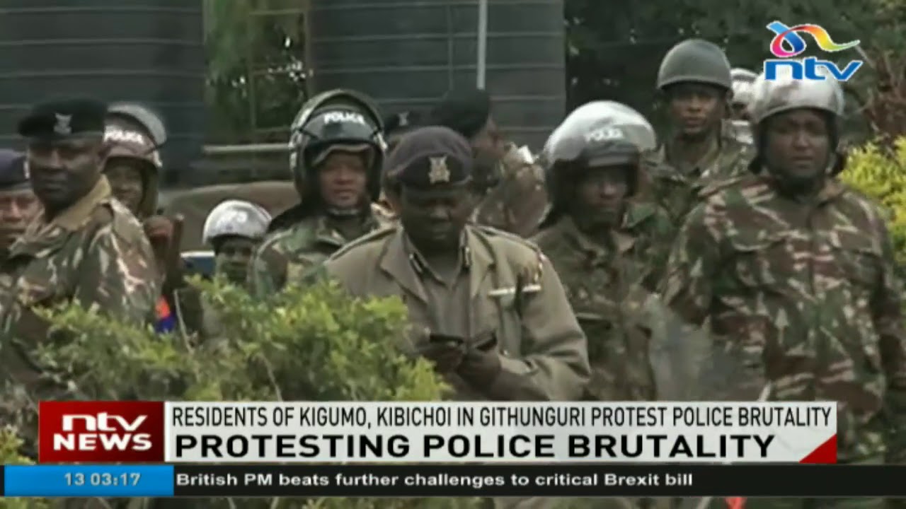 Residents of Kigumo, Kibichoi in Githunguri protest police brutality