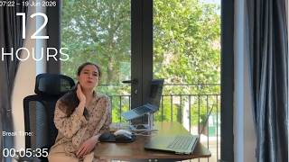 12-Hour LIVE Study/Work With Me 🎓 | Cozy UK Ambience | Custom Pomodoro Timer
