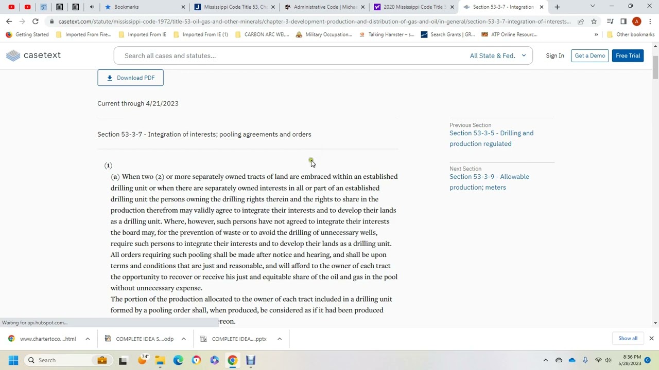 MISSISSIPPI CODE 1972 TITLE 53 CHAPTER 3 IN GENERAL