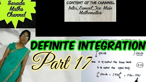 Definite Integration || Definite Integration Inter 2 nd Year || Maths 2B Integration