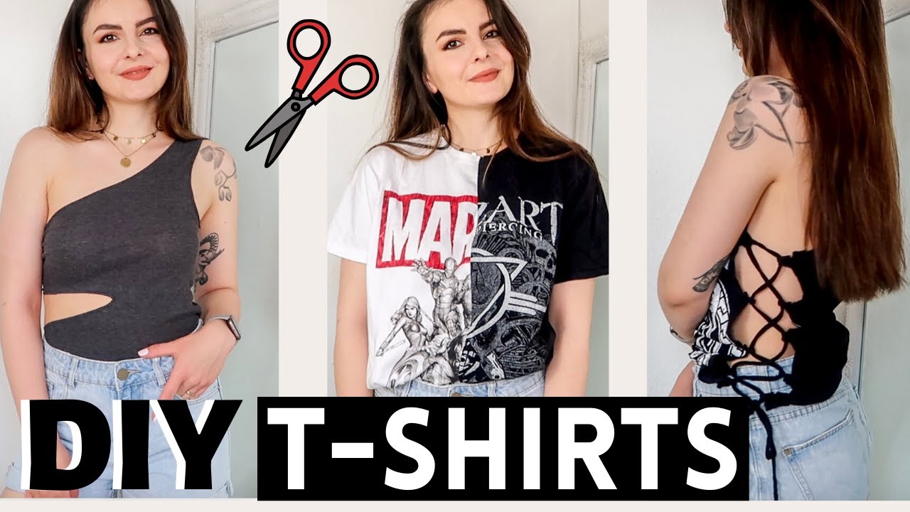 DIY T-Shirts | How to transform old T-Shirts - YouTube