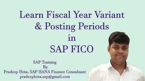 Fiscal Year Variant in SAP FICO |  Posting Period in SAP FICO