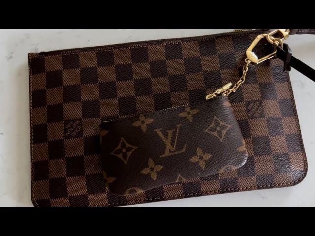 Louis Vuitton Damier Ebene Neverfull Pochette MM or GM Zip Pouch Clutc –  Bagriculture