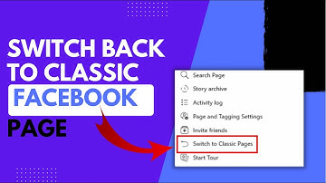 How to switch back to classic facebook page