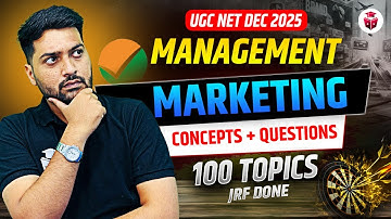 UGC NET Dec 2025 Management | Paper 2 Management Marketing Concept+MCQ