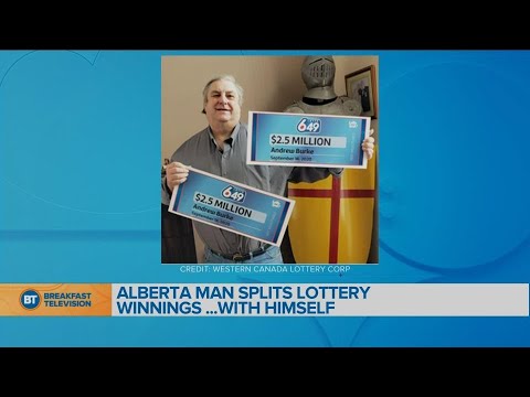 Alberta man splits lottery winnings.. with himself