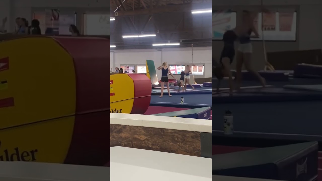 Round off back handspring fail 😂! 