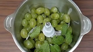 الوصفة 13 : أسهل طريقة لتحضير عصير العنب الطبيعي المنعش  jus de raisin en 5 min
