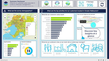 Power BI Environmental Customer Sentiment Dashboard