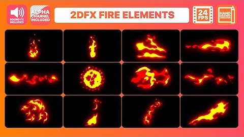 Hand Drawn Fire Elements Pack After Effects Templates