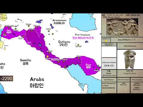 아카디아 제국 The History of Akkadian Empire  (-2334~ 2154) Every Year