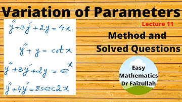Variation of Parameters | Lecture 12