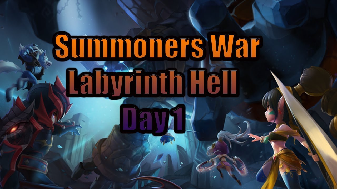 Summoners War: Sky Arena Guild Labyrinth HELL Day 1 - YouTube