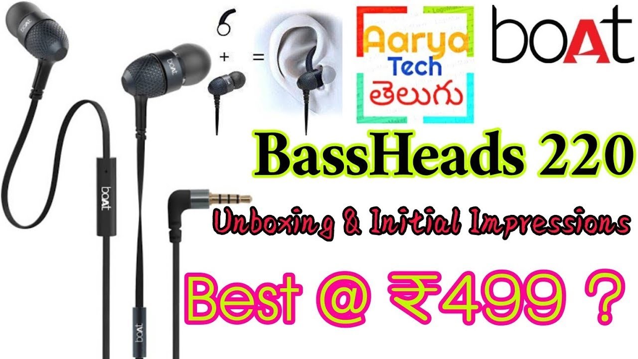 boAt BassHeads 220 Wired Headset  (Black, Wired in the ear)