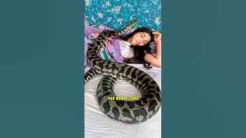 She Slept with Her Python Until THIS Happened! 😱 #shorts