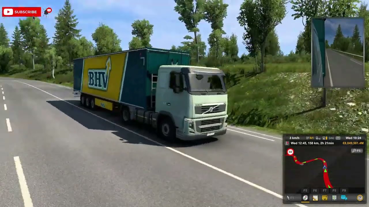 Brake Test Volvo FH Classic ETS2 1.45 ets2 scooter volvotrucks