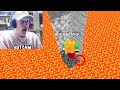 I slowly filled Minecraft Streamers world with LAVA until he noticed...