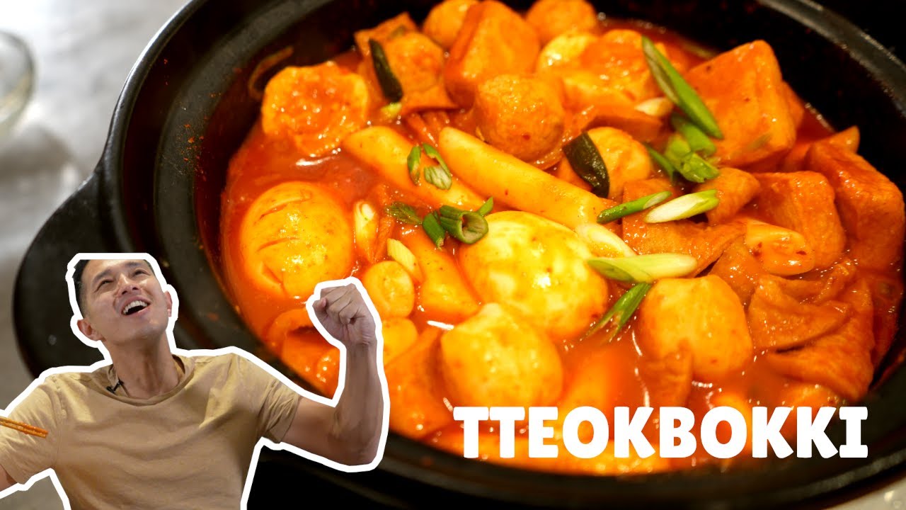 attempting to make the best tteokbokki by Maangchi spicy rice cake