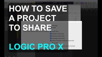 How to save a project to share : LOGIC PRO X : SINGLE FUNCTIONS